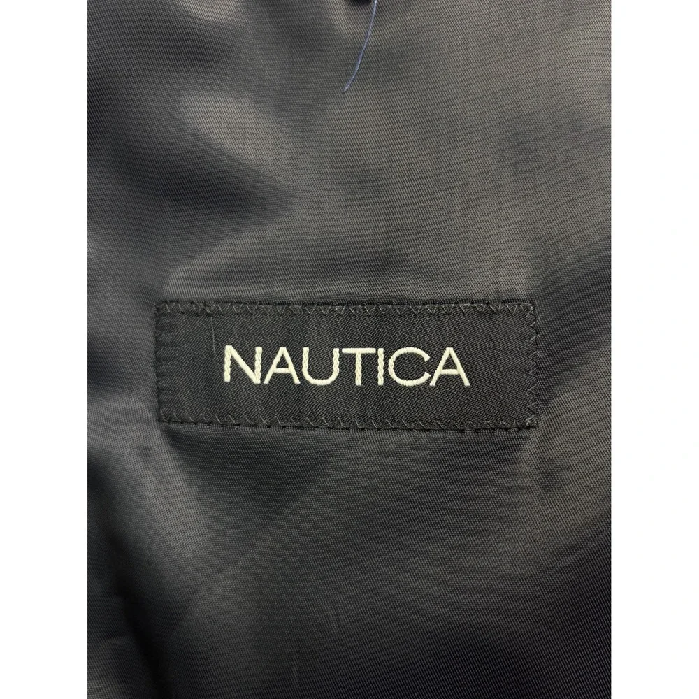 Nautica 42S Black White Glen Plaid Blazer Jacket Sport Suit Coat 100% Wool
